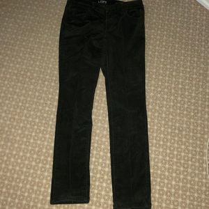 Loft Dark Green Modern Skinny Corduroy Pants
